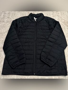 GAP Factory ColdControl Recycled Relaxed Puffer Jacket Men’s XL Black Hooded NWT